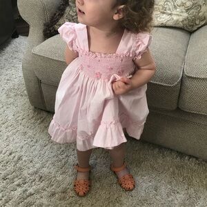 Pink Smocked Toddler Dress